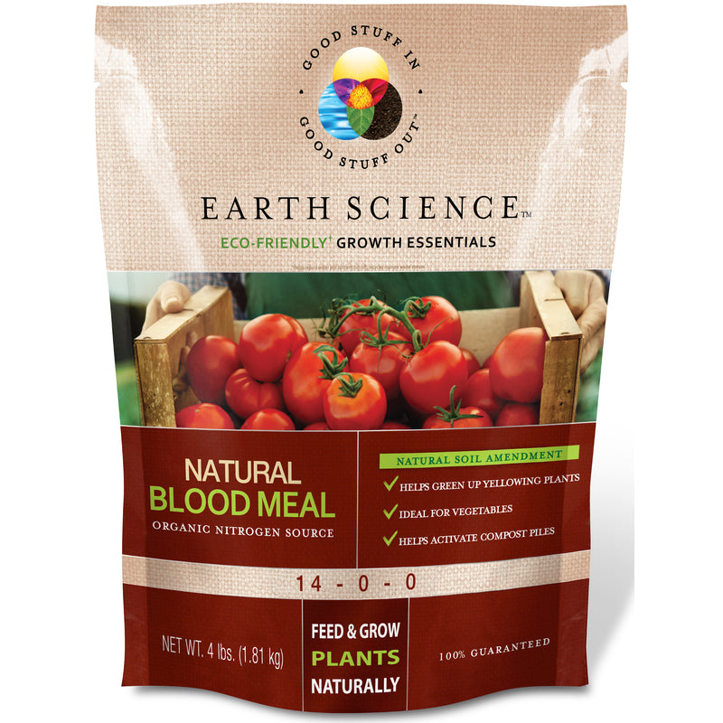 EARTH SCIENCE - Earth Science Growth Essentials Organic Blood Meal Soil Amendment 4 lb - Case of 6