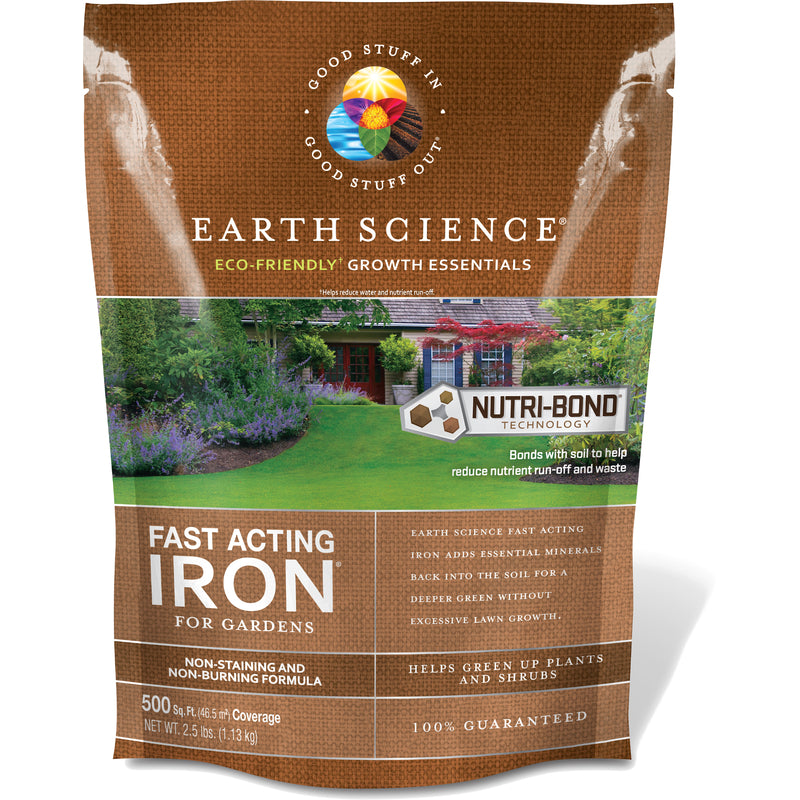 EARTH SCIENCE - Earth Science Growth Essentials Iron Treatment 500 sq ft 2.5 lb