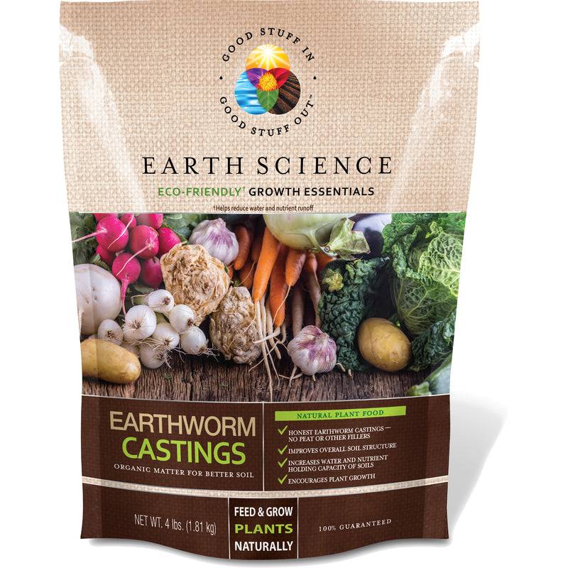 EARTH SCIENCE - Earth Science Growth Essentials Organic Earthworm Castings 4 lb