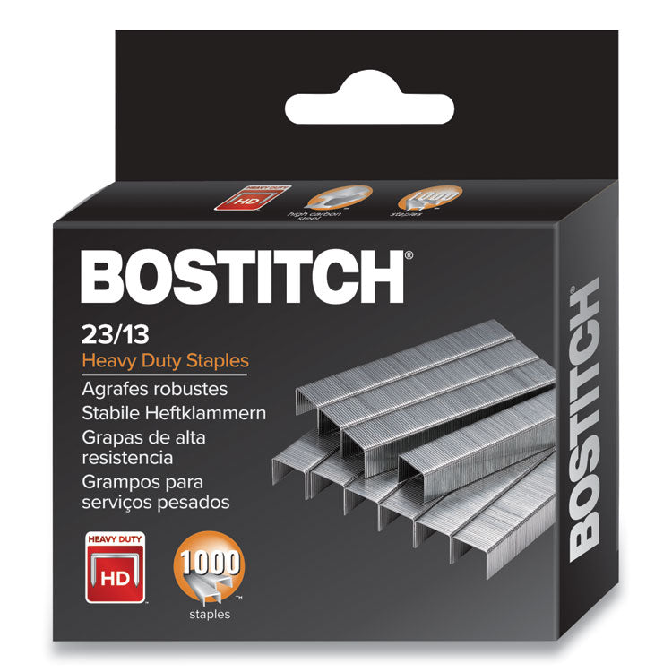 Bostitch - Premium Heavy-Duty Staples, 0.5" Leg, 0.5" Crown, Steel, 1,000/Box