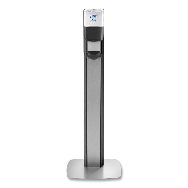 PURELL - MESSENGER ES6 Graphite Panel Floor Stand with Dispenser, 1,200 mL, 16.75 x 6 x 40, Graphite/Silver