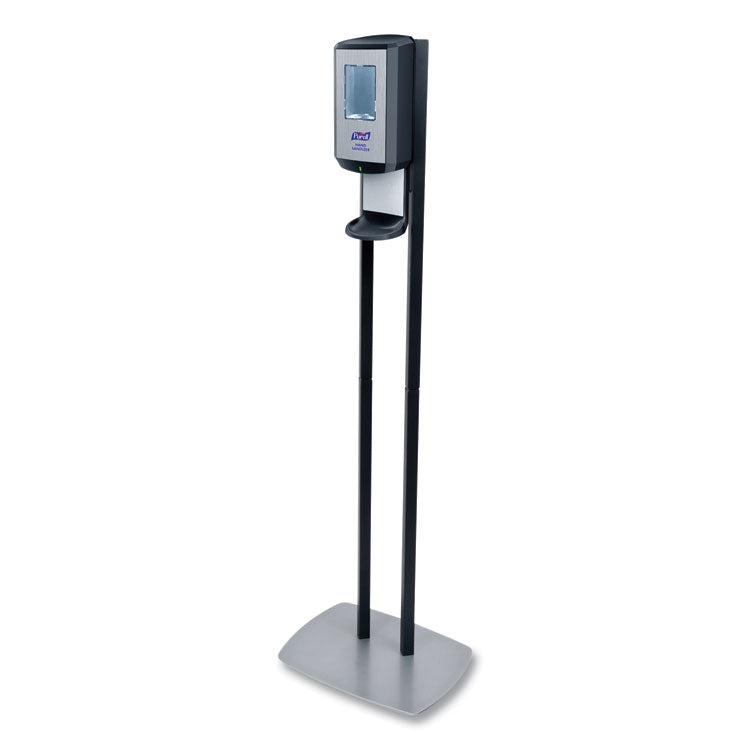 PURELL - CS6 Hand Sanitizer Floor Stand with Dispenser, 1,200 mL, 13.5 x 5 x 28.5, Graphite/Silver