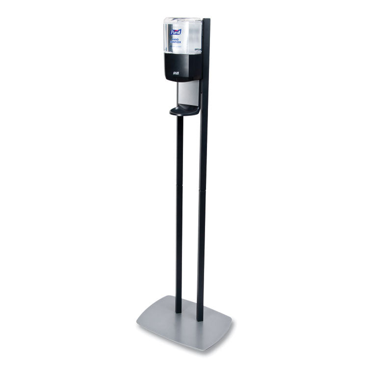 PURELL - ES6 Hand Sanitizer Floor Stand with Dispenser, 1,200 mL, 13.5 x 5 x 28.5, Graphite/Silver