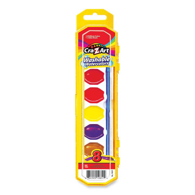 Cra-Z-Art - Washable Watercolors, 8 Assorted Colors, Palette Tray