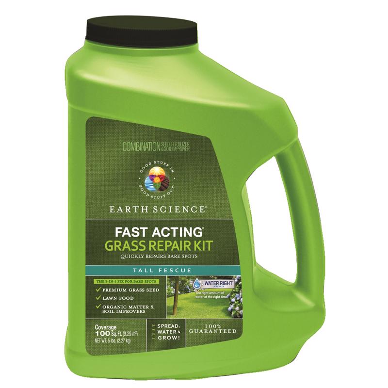 EARTH SCIENCE - Earth Science Fast Acting Tall Fescue Grass Full Sun Grass Repair Kit 5 lb