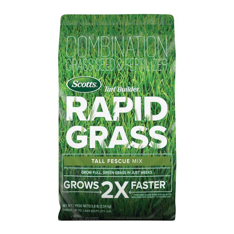 SCOTTS - Scotts Turf Builder Rapid Grass Tall Fescue Grass Sun or Shade Grass Seed and Fertilizer 5.6 lb