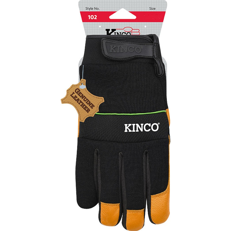 KINCO - Kinco Premium Men's Indoor/Outdoor Hybrid Driver Gloves Black/Orange XL 1 pair