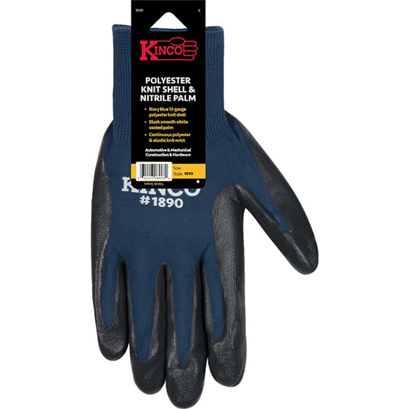 KINCO - Kinco Men's Indoor/Outdoor Gloves Navy M 1 pair