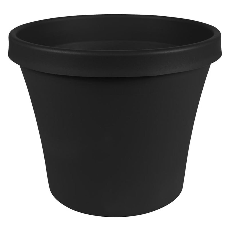 BLOEM - Bloem Terra 20.2 in. H X 24 in. D Plastic Planter Black