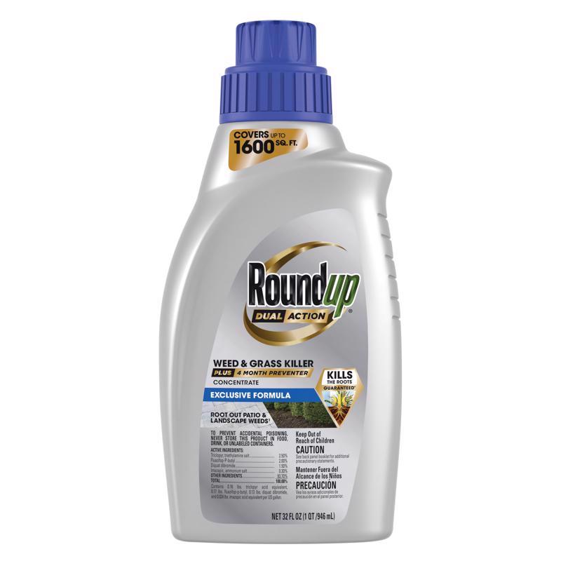 ROUNDUP - Roundup Dual Action Weed and Grass Killer Concentrate 32 oz - Case of 6