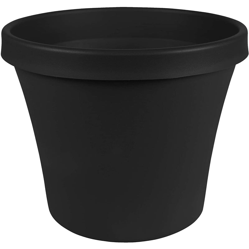 BLOEM - Bloem Terra 16.9 in. H X 20 in. D Plastic Rim Planter Black