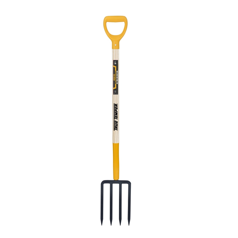 TRUE TEMPER - True Temper 4 Tine Steel Spading Fork 30 in. Wood Handle