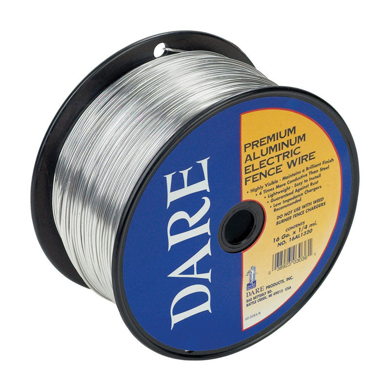 DARE - Dare Electric-Powered Electric Fence Wire 1320 ft. Silver