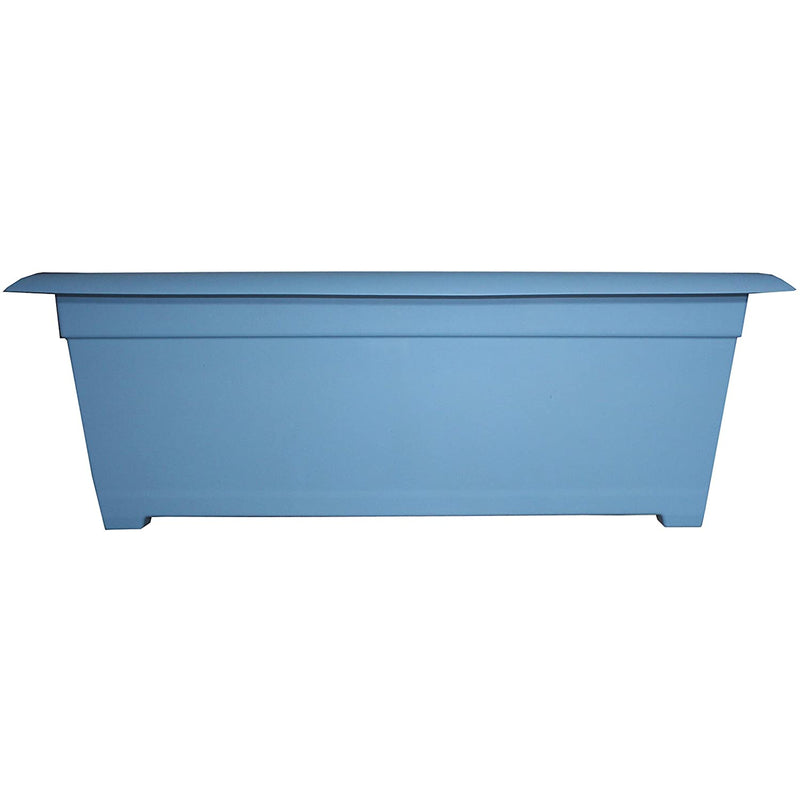 BLOEM - Bloem Dayton Ocean 9.5 in. H X 27 in. W X 11.75 in. D Resin Deck Planter Blue