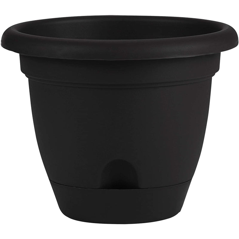 BLOEM - Bloem Lucca 7 in. H X 9 in. D Resin Planter Black