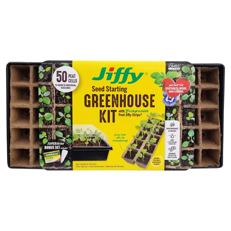 JIFFY - Jiffy 50 Cells 5.5 in. H X 11 in. W X 21 in. L Seed Starting Kit 1 pk