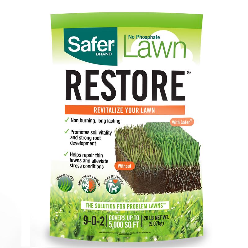 SAFER BRAND - Safer Brand Lawn Restore All-Purpose Lawn Fertilizer For All Grasses 5000 sq ft