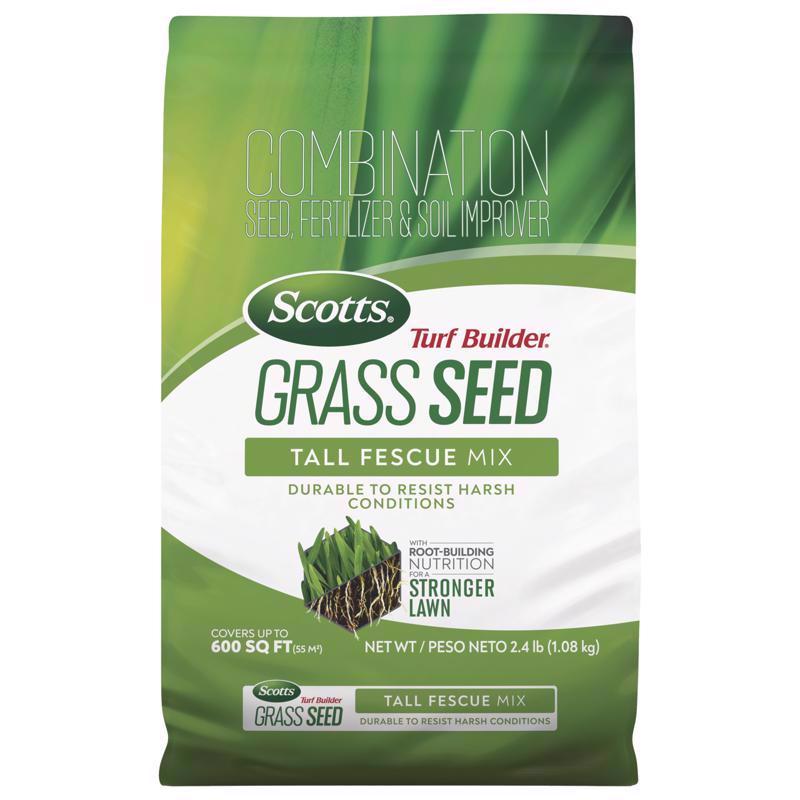 SCOTTS - Scotts Turf Builder Tall Fescue Grass Sun or Shade Fertilizer/Seed/Soil Improver 2.4 lb