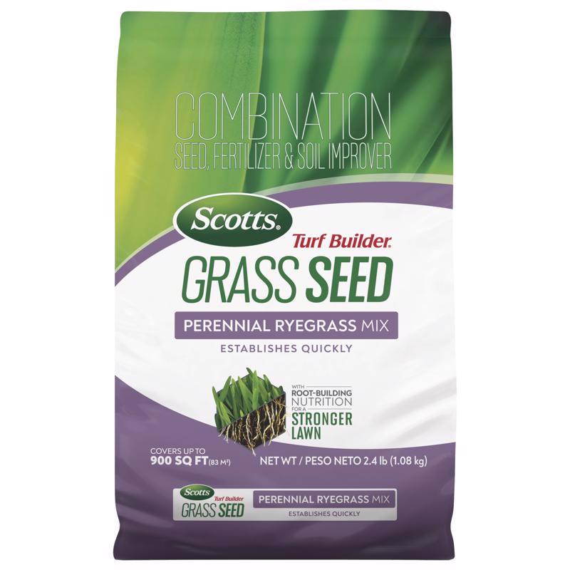 SCOTTS - Scotts Turf Builder Perennial Ryegrass Sun or Shade Fertilizer/Seed/Soil Improver 2.4 lb