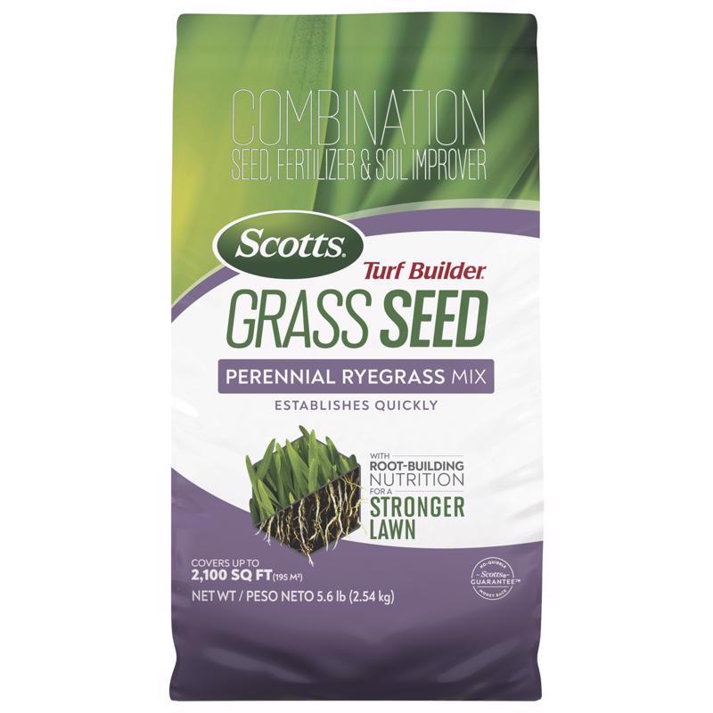 SCOTTS - Scotts Turf Builder Perennial Ryegrass Sun or Shade Fertilizer/Seed/Soil Improver 5.6 lb