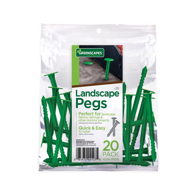 GREENSCAPES - Greenscapes 4-1/2 in. L Landscape Fabric Pegs 20 pk