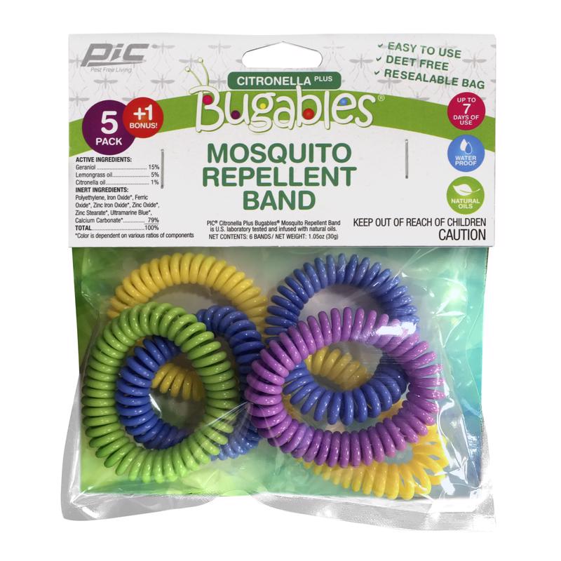 PIC - PIC Bugables Insect Repellent Wrist Band For Mosquitoes 6 pk - Case of 24