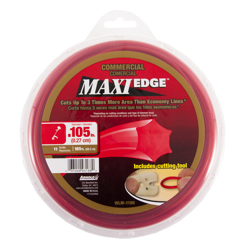 ARNOLD - Arnold Maxi Edge Commercial Grade .105 in. D X 165 ft. L Trimmer Line