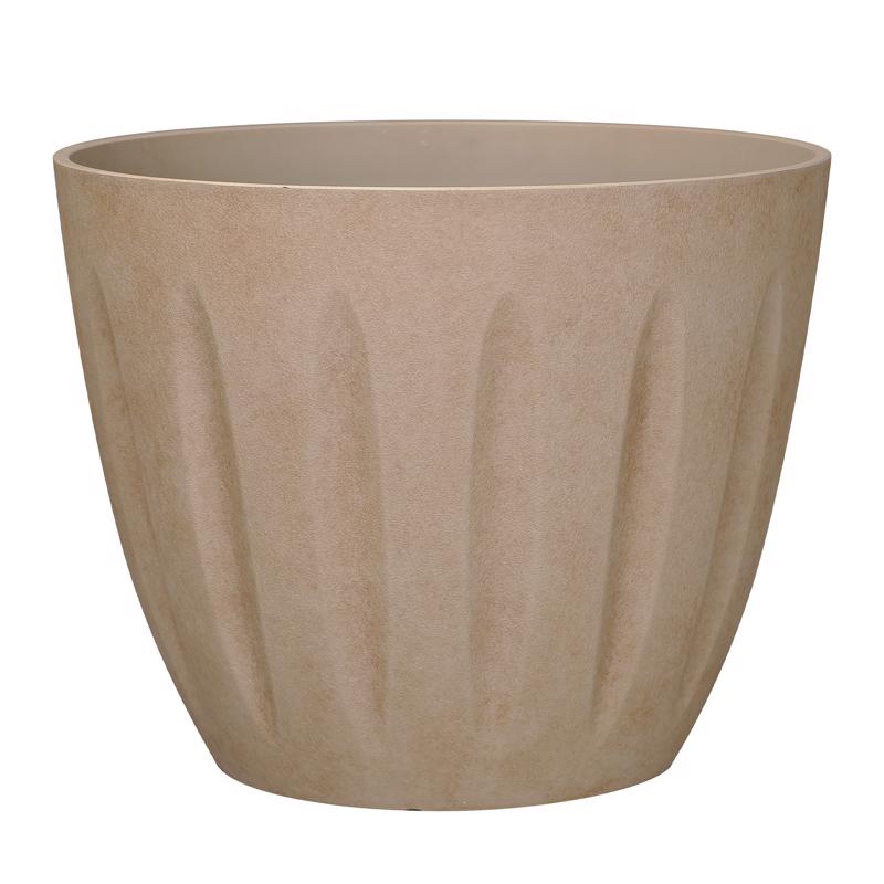 L&G - L&G 10 in. H X 12 in. W X 12 in. D X 12 in. D Polyresin Spritzer Planter Terracotta