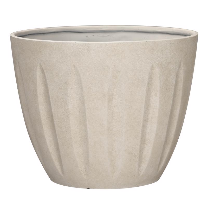 L&G - L&G 13 in. H X 16 in. W X 16 in. D X 16 in. D Polyresin Spritzer Planter Sand