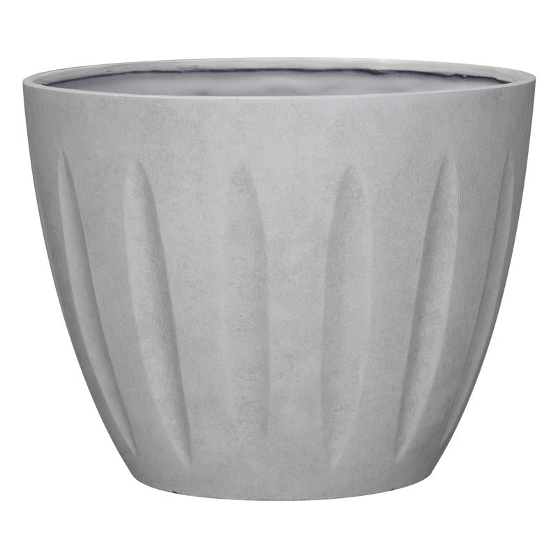 L&G - L&G 13 in. H X 16 in. D Polyresin Spritzer Planter Stone