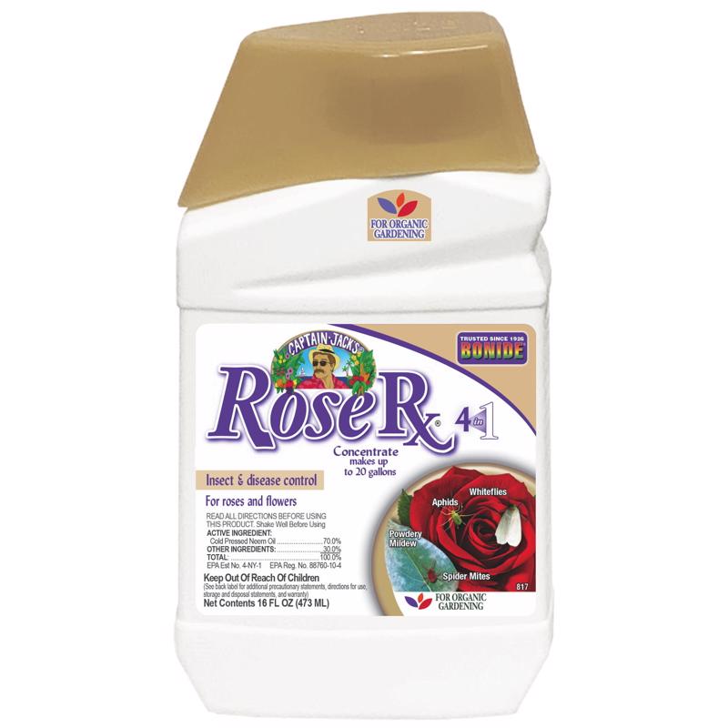 BONIDE - Bonide Captain Jacks Rose Rx Organic Insect Disease & Mite Control Liquid 16 oz