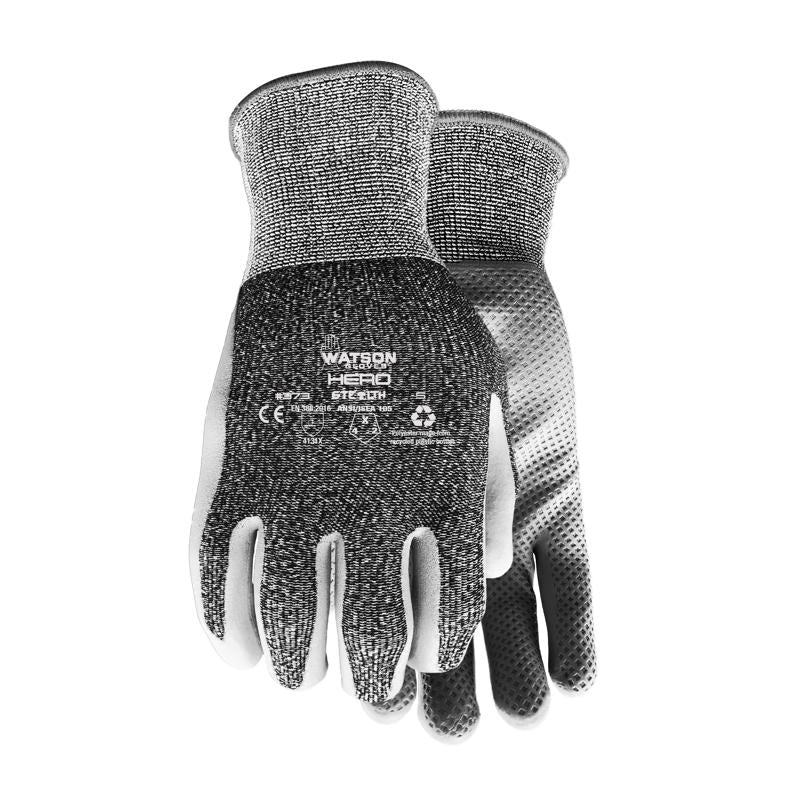 WATSON GLOVES - Watson Gloves S Polyester Stealth Hero Black Dipped Gloves