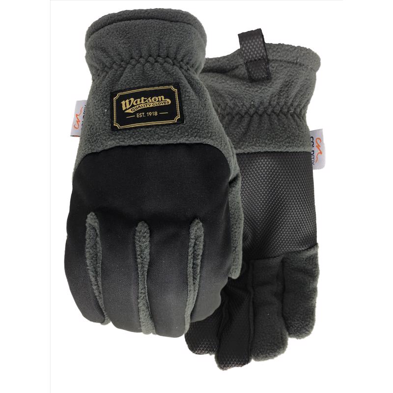 WATSON GLOVES - Watson Gloves L Polyester Fleece Navidad Grey/Black Cold Weather Gloves