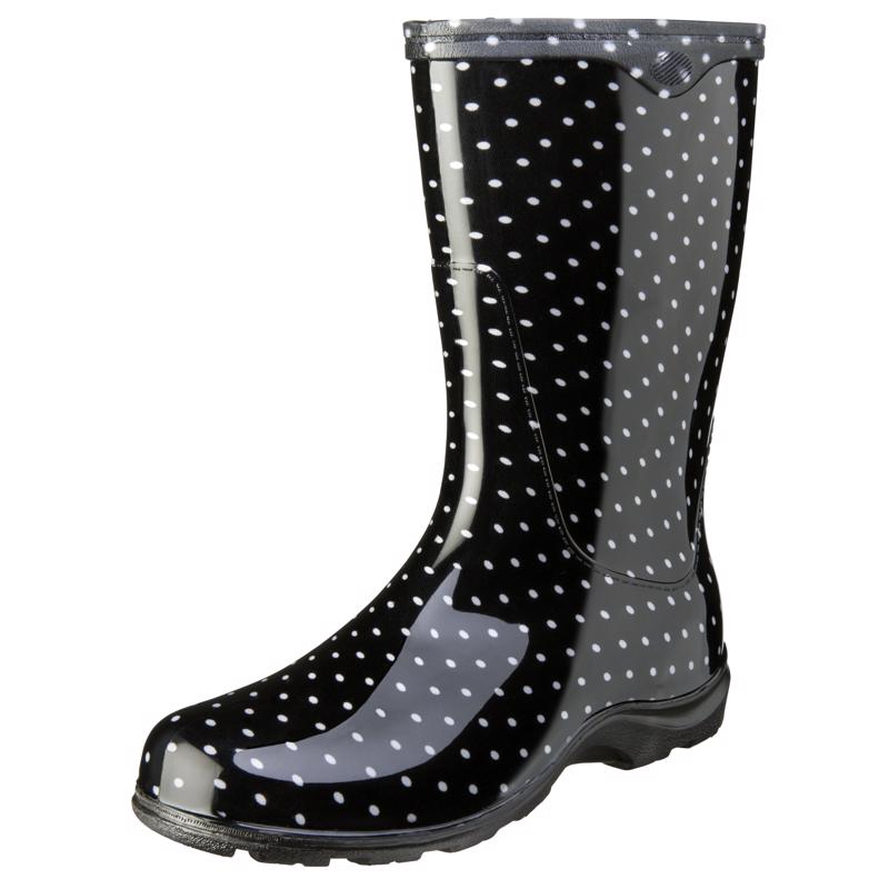 SLOGGERS - Sloggers Women's Garden/Rain Boots 6 US Black Polka Dot 1 pair