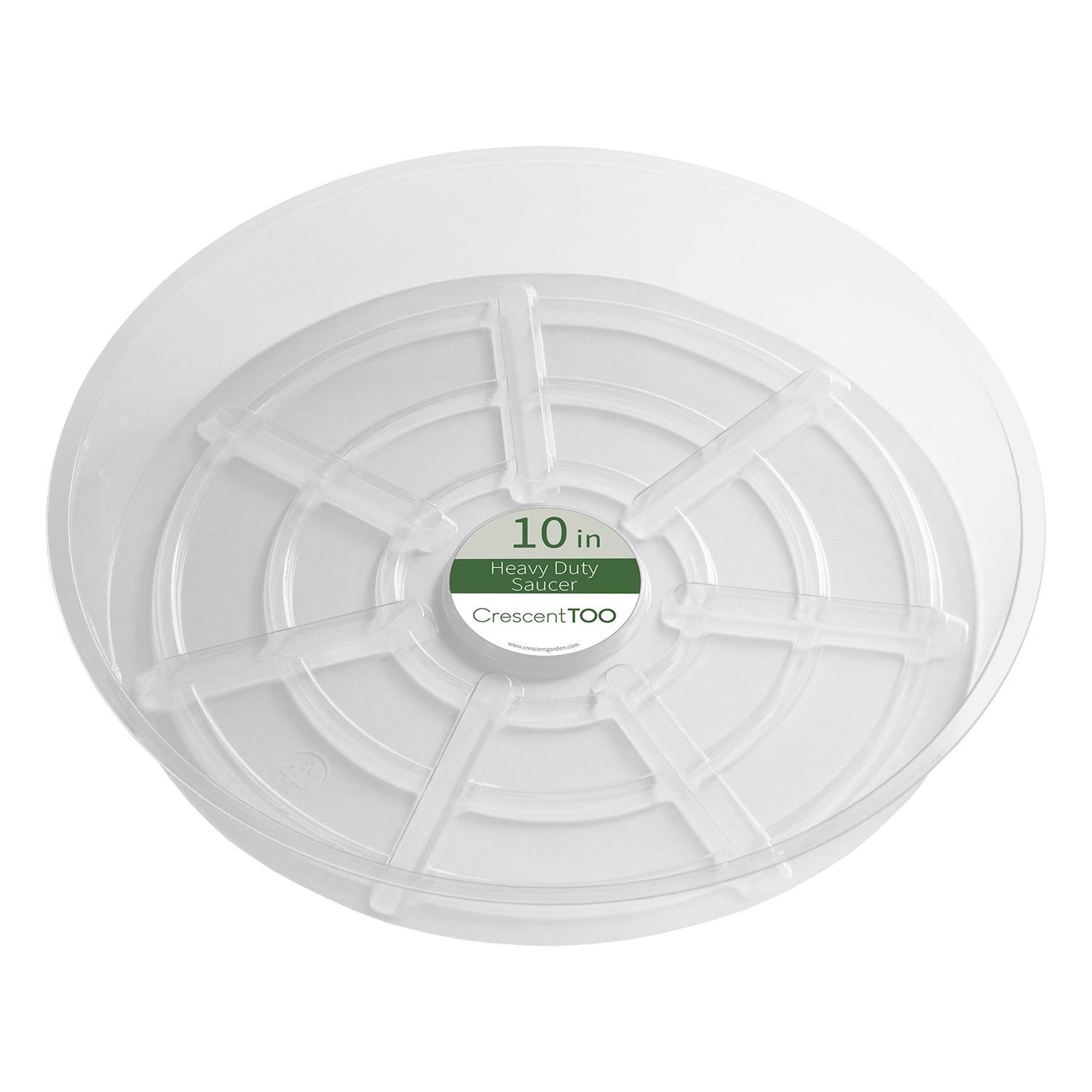 Crescent Garden 1.5 in. H X 10 in. D Plastic Plant Saucer Clear - Case of 25