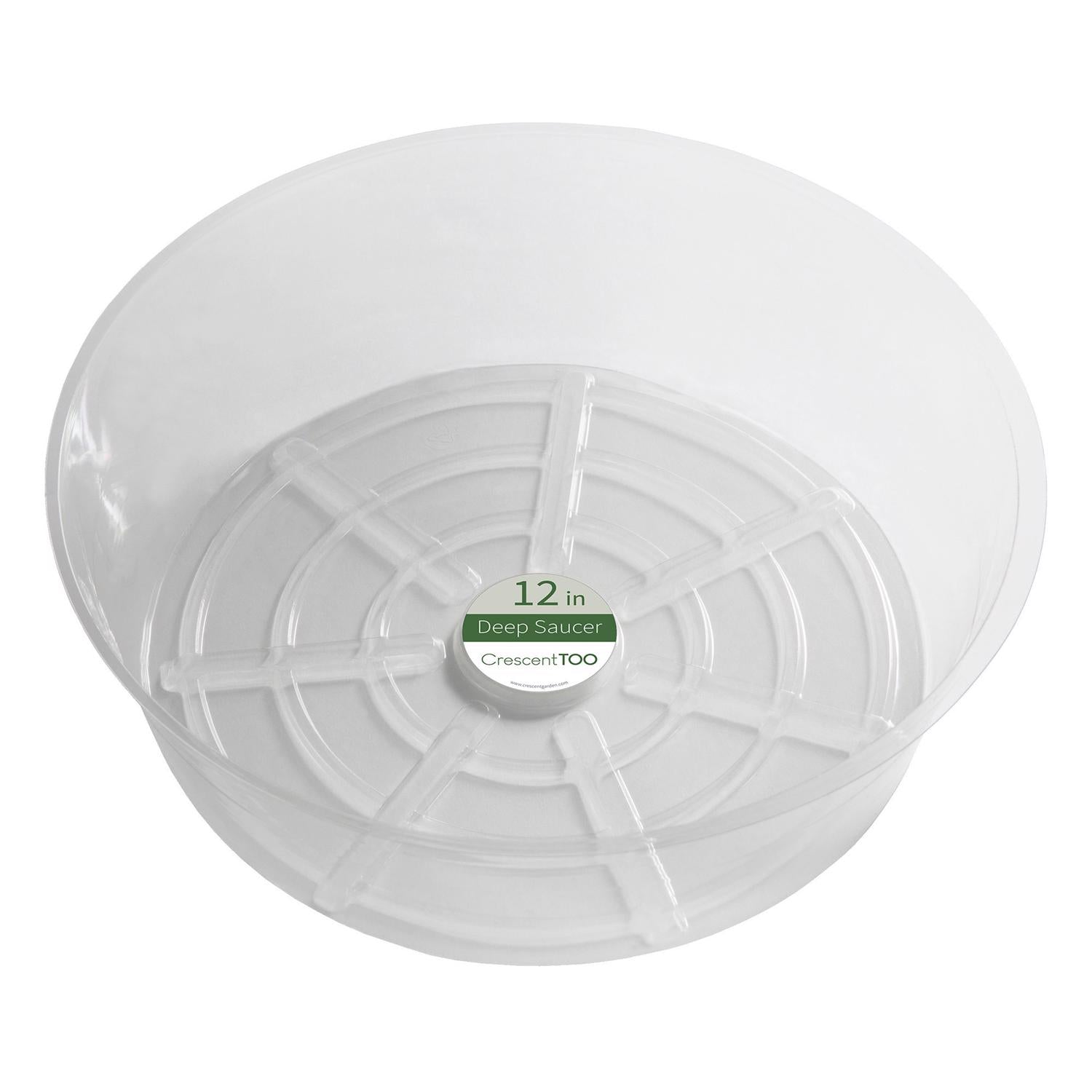 Crescent Garden 3.7 in. H X 12 in. D Plastic Plant Saucer Clear - Case of 50