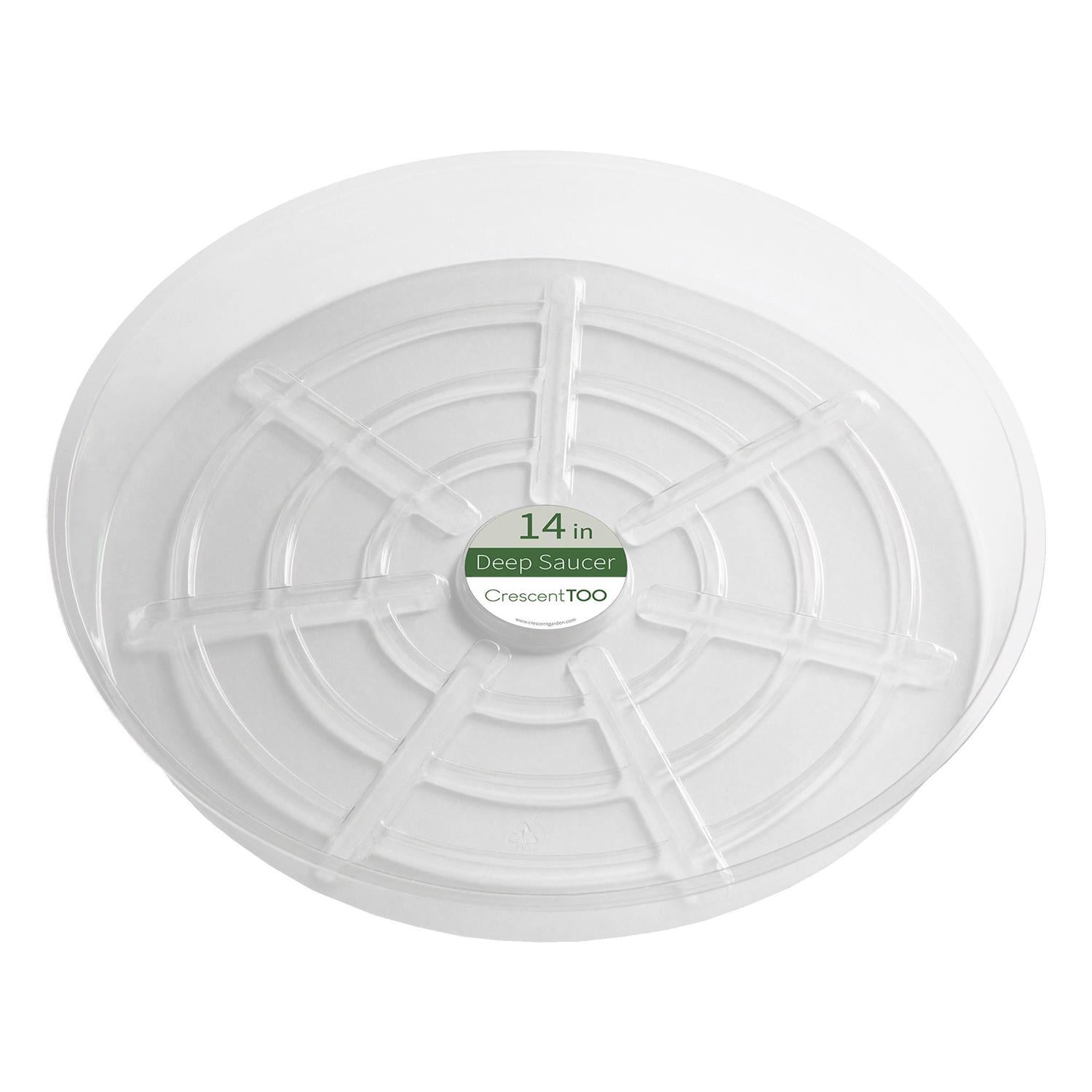 Crescent Garden 4.7 in. H X 14 in. D Plastic Plant Saucer Clear - Case of 25