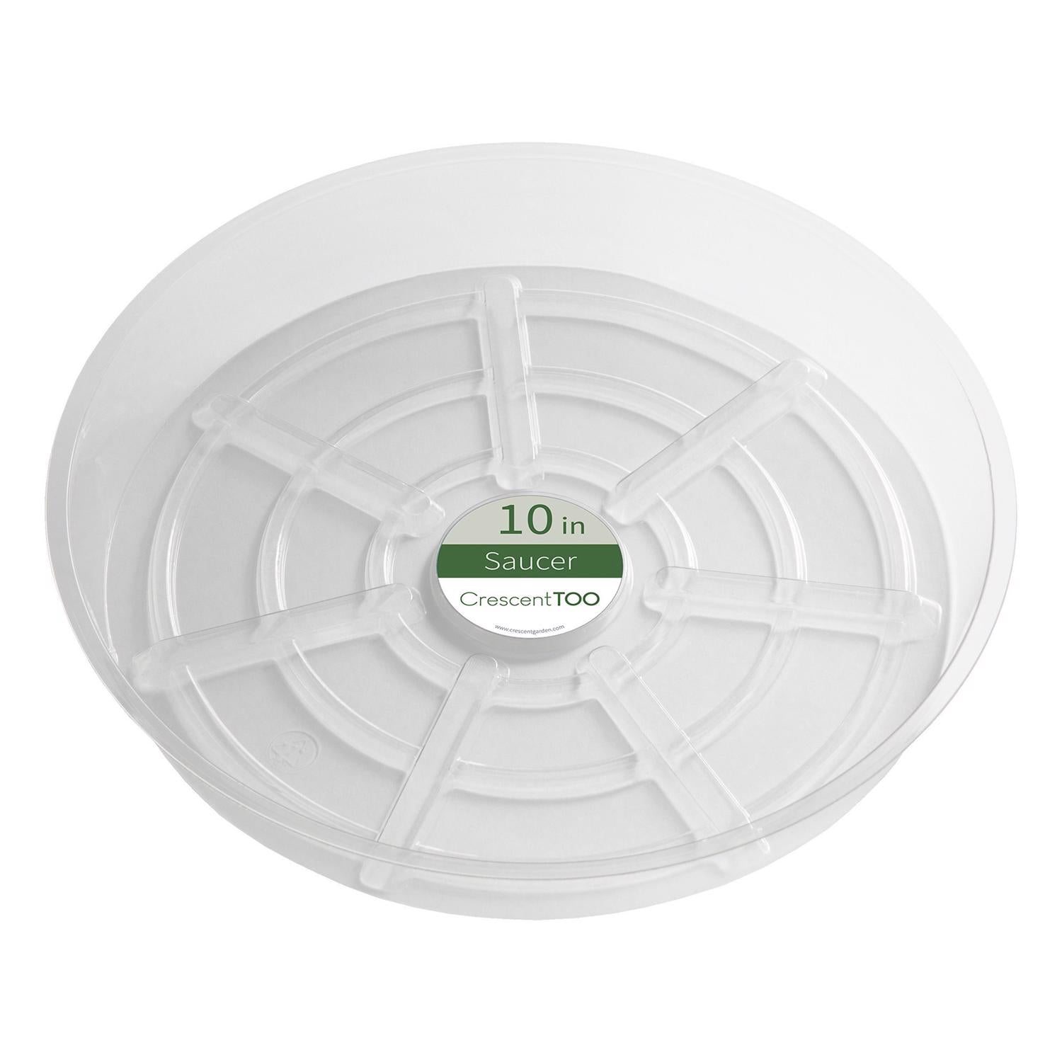 Crescent Garden 2 in. H X 10 in. D Plastic Plant Saucer Clear - Case of 50