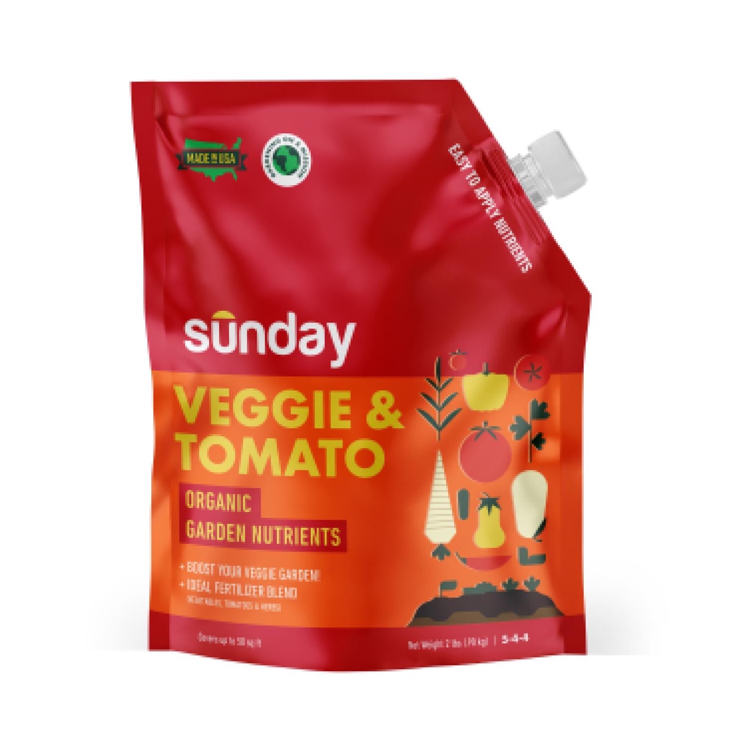 Sunday Organic Tomatoes 5-4-4 Plant Fertilizer 2 lb - Case of 6