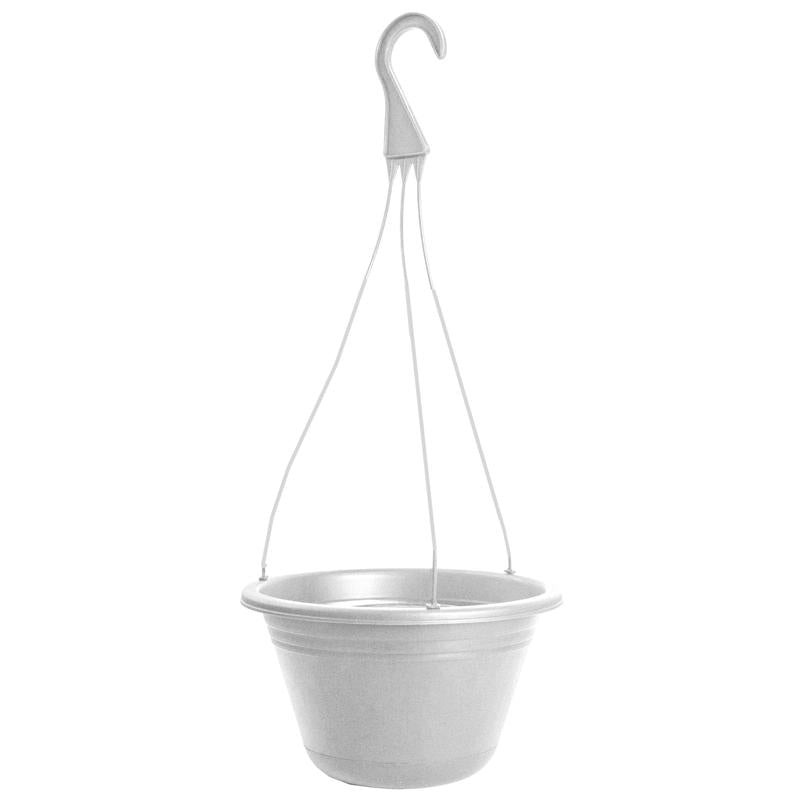 RUGG - Rugg 10 in. D Polyresin Round Tapered Hanging Basket White
