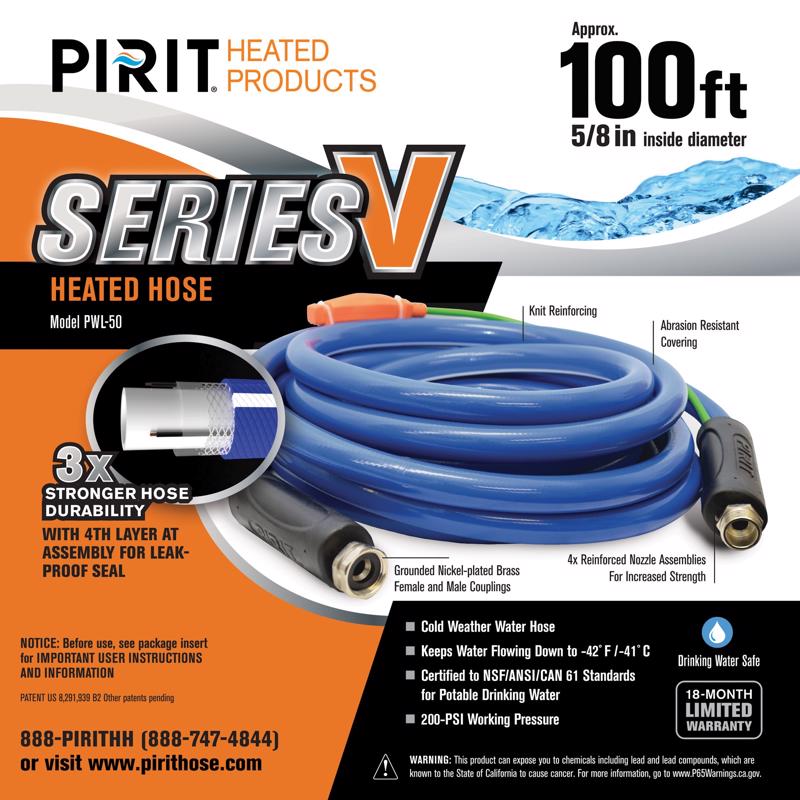 PIRIT - Pirit Series V 5/8 in. D X 100 ft. L Medium Duty Heated Hose