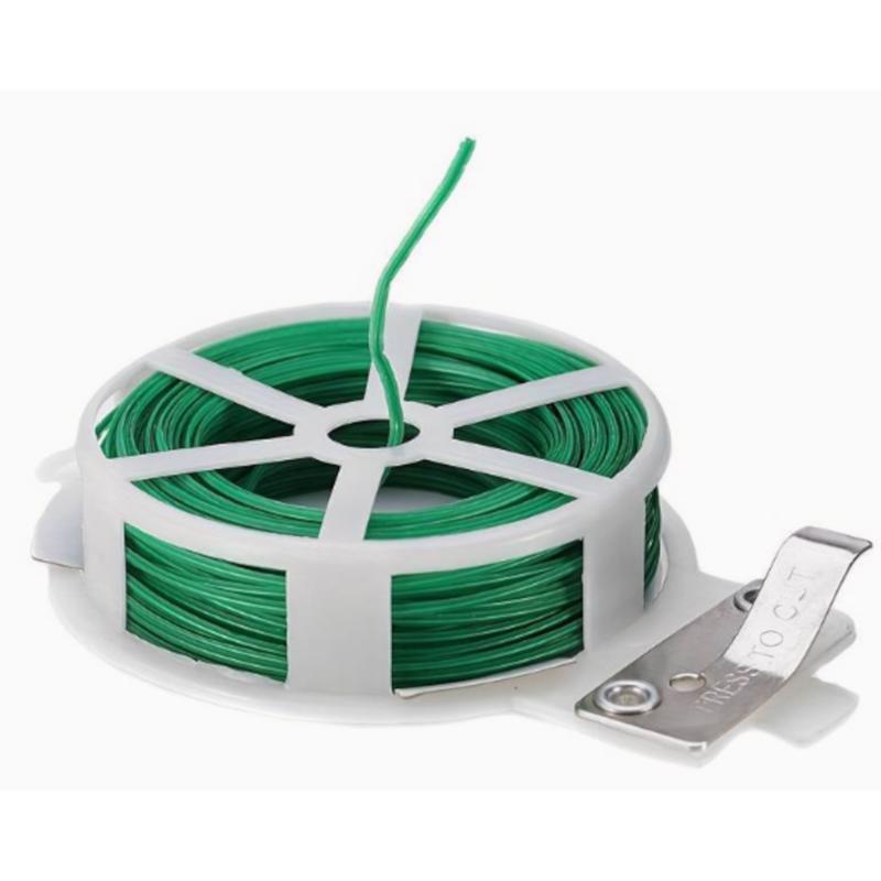 PANACEA - Panacea 7.3 in. H X 6.6 in. W X 2 in. D Green Metal Plant Support Twist Tie