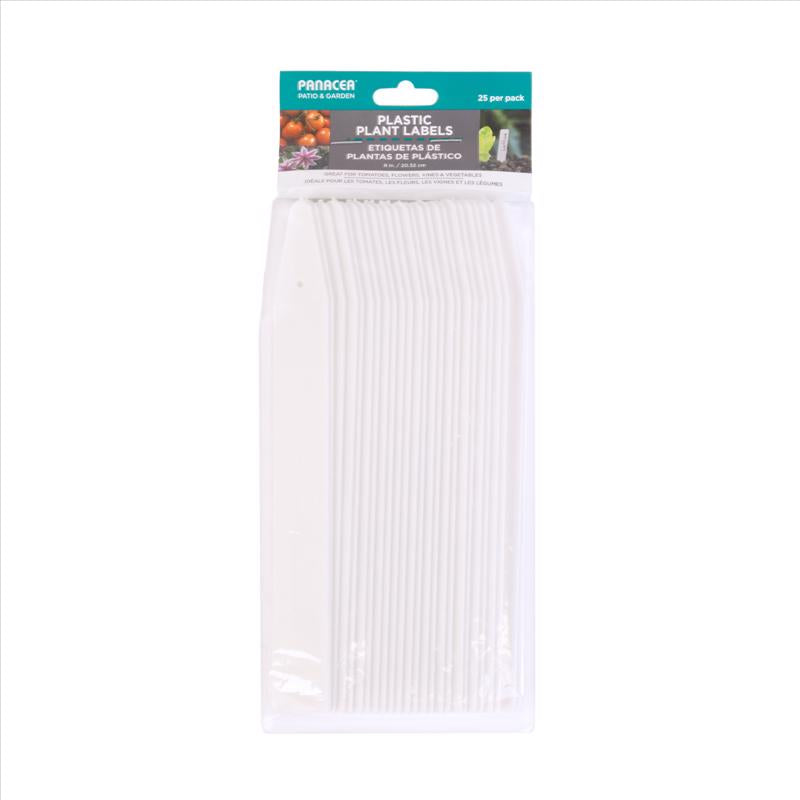 PANACEA - Panacea 8 in. H X 4 in. W X 0.6 in. D White Plastic Plant Label