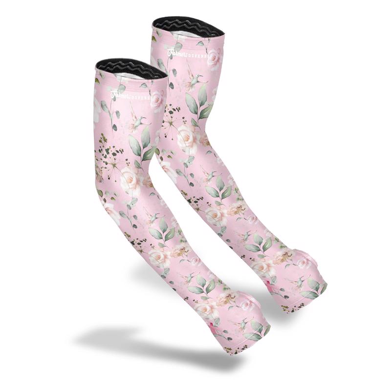 FARMERS DEFENSE - Farmers Defense S/M Polyester/Spandex Carnations Multicolored Protection Sleeves