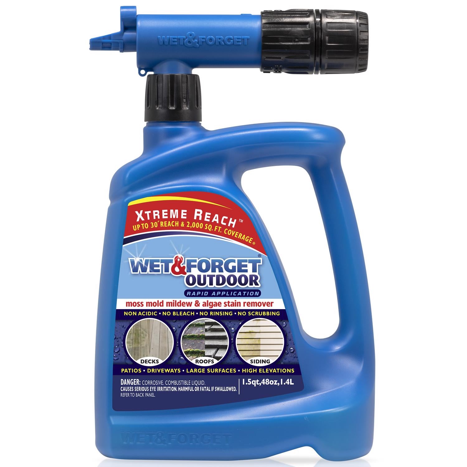 Wet & Forget Xtreme Reach Mold and Mildew Stain Remover 48 fl. oz. - Case of 4