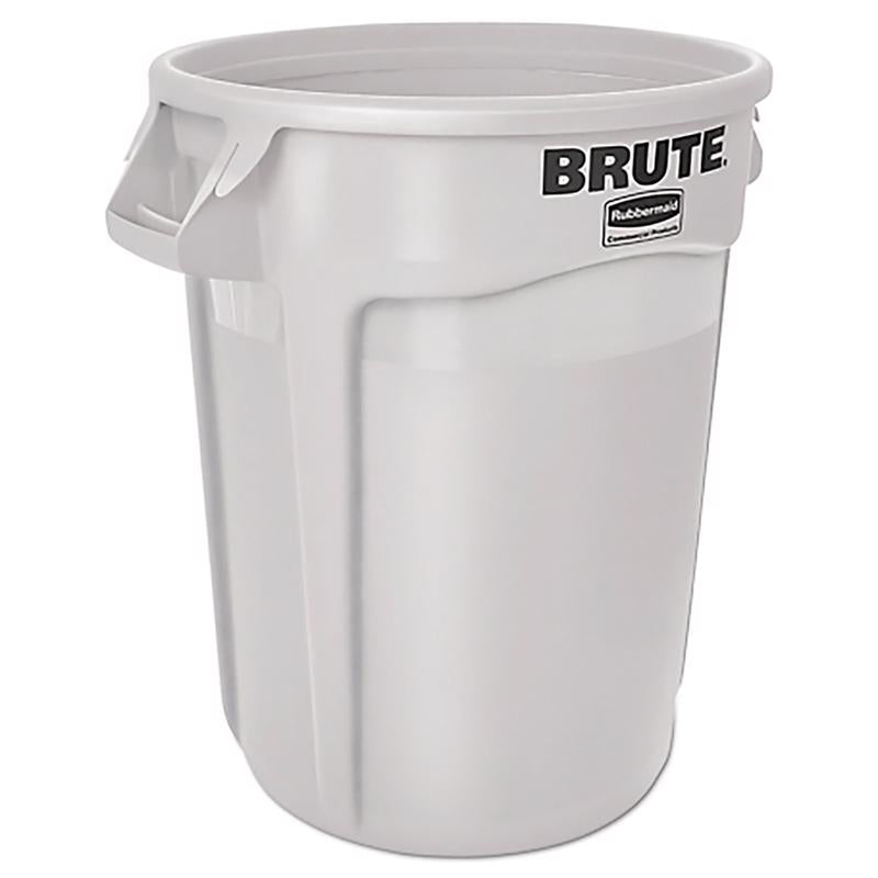RUBBERMAID - Rubbermaid Brute 10 gal White Plastic Garbage Can