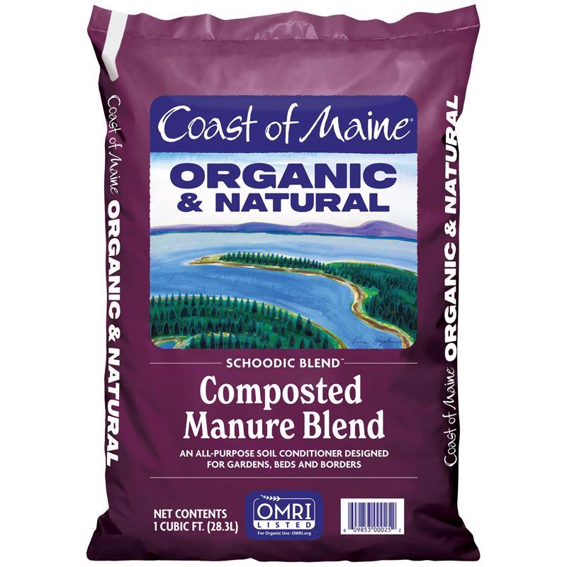 COAST OF MAINE - Coast of Maine Schoodic Blend Organic Cow Manure 1 cu ft 2 ft