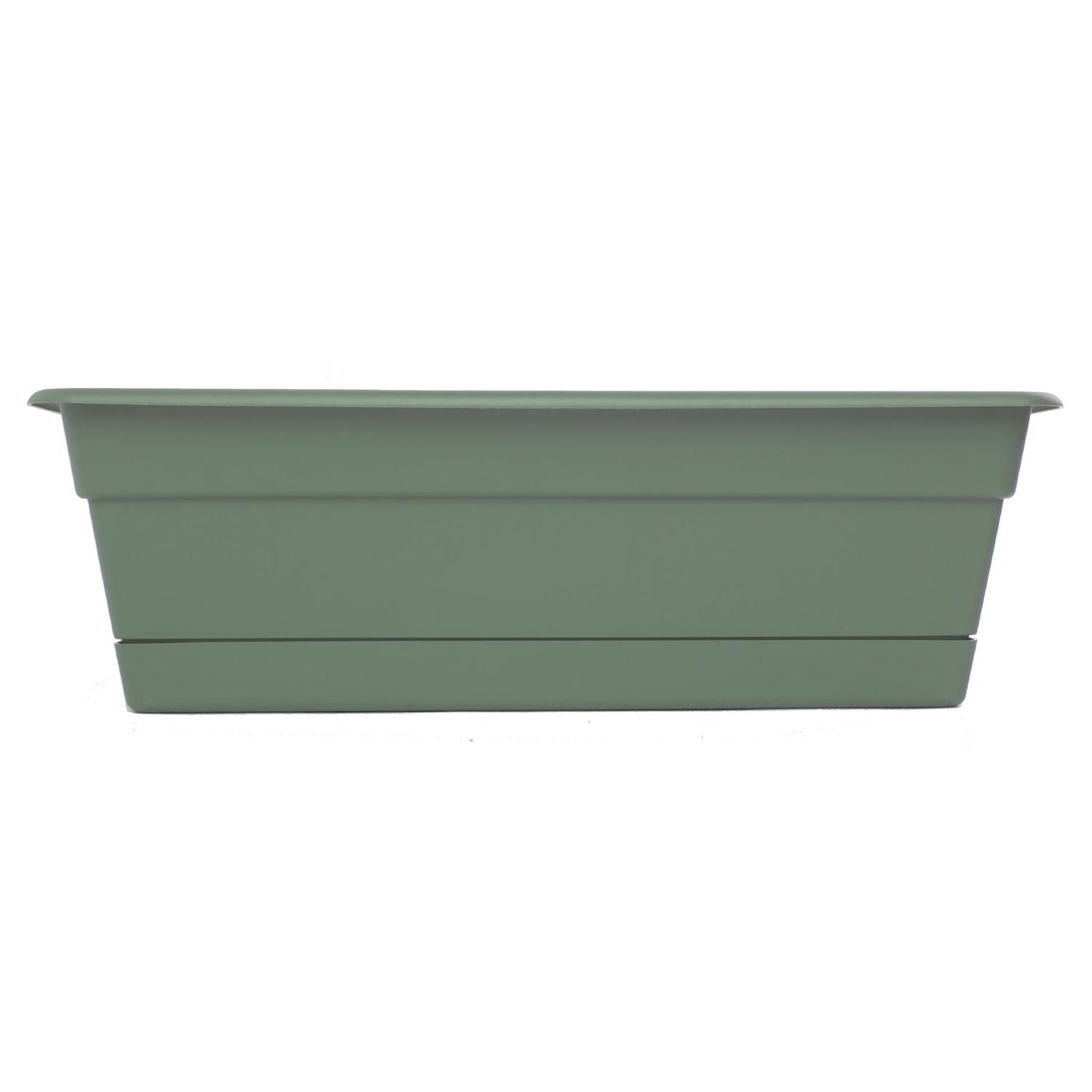 Bloem Dura Cotta 5.75 in. H X 24 in. W X 7.5 in. D Plastic Window Box Basil