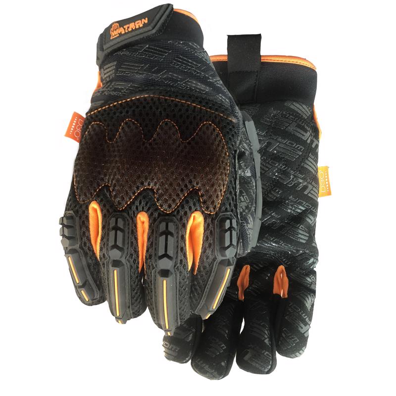 WATSON GLOVES - Watson Gloves L Spandex Overtime Black/Orange Impact Gloves