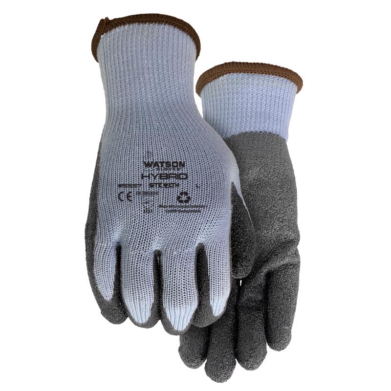 WATSON GLOVES - Watson Gloves XL Polyester Stealth Hybrid Gray Dipped Gloves